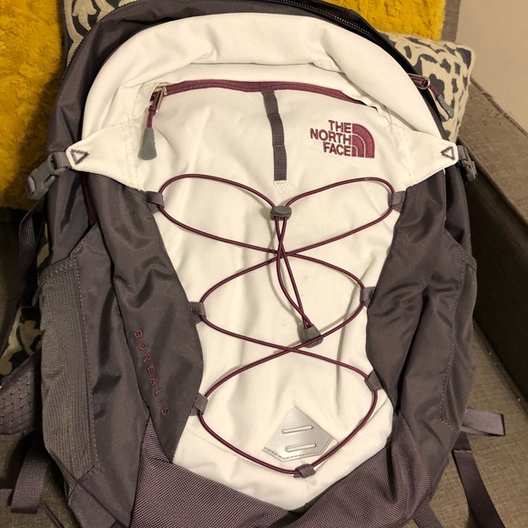 burgundy north face backpack